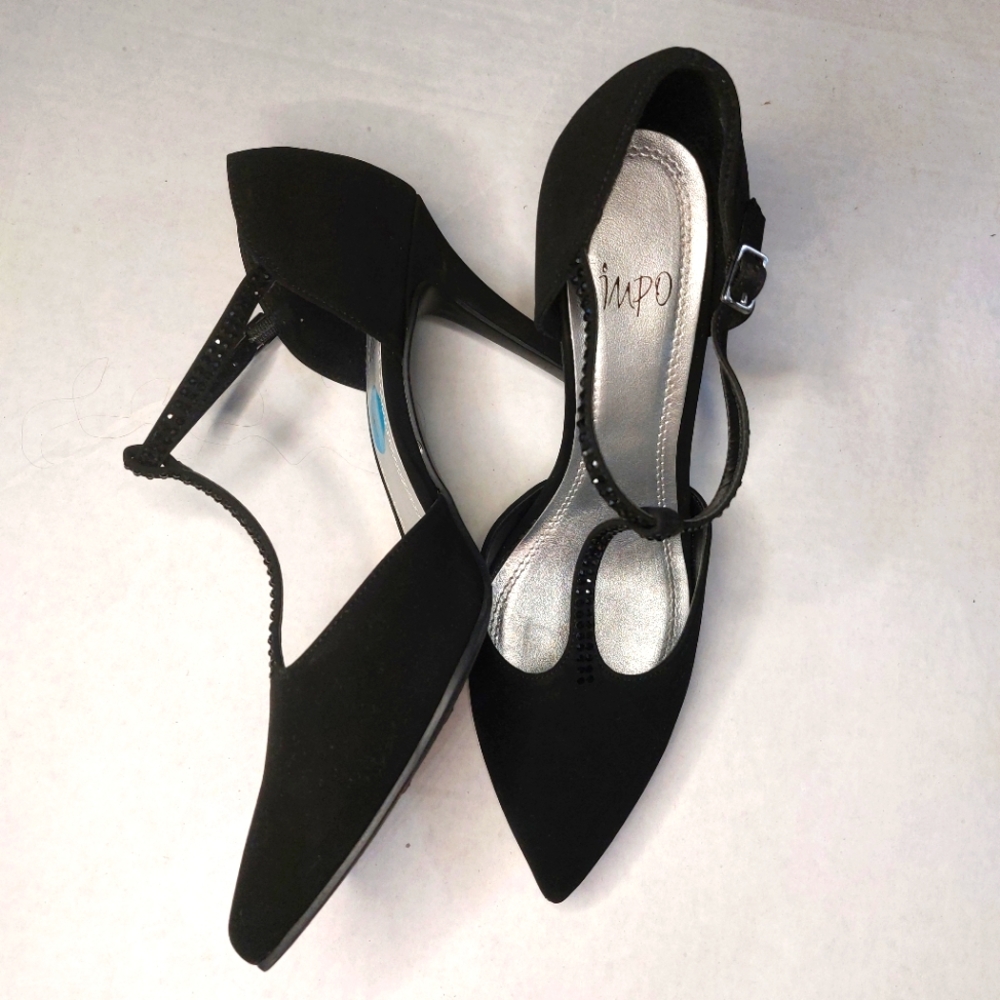 IMPO Women's black faux Leather heels size 10